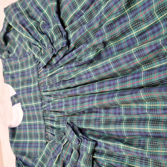 Strasburg Other - Strasburg Plaid Tartan Holiday Dress Scottish‎ 5 Youth Christmas Pleated Green
